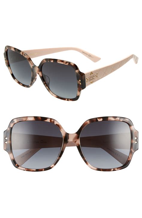 dior lady dior stud 57mm special fit square sunglasses